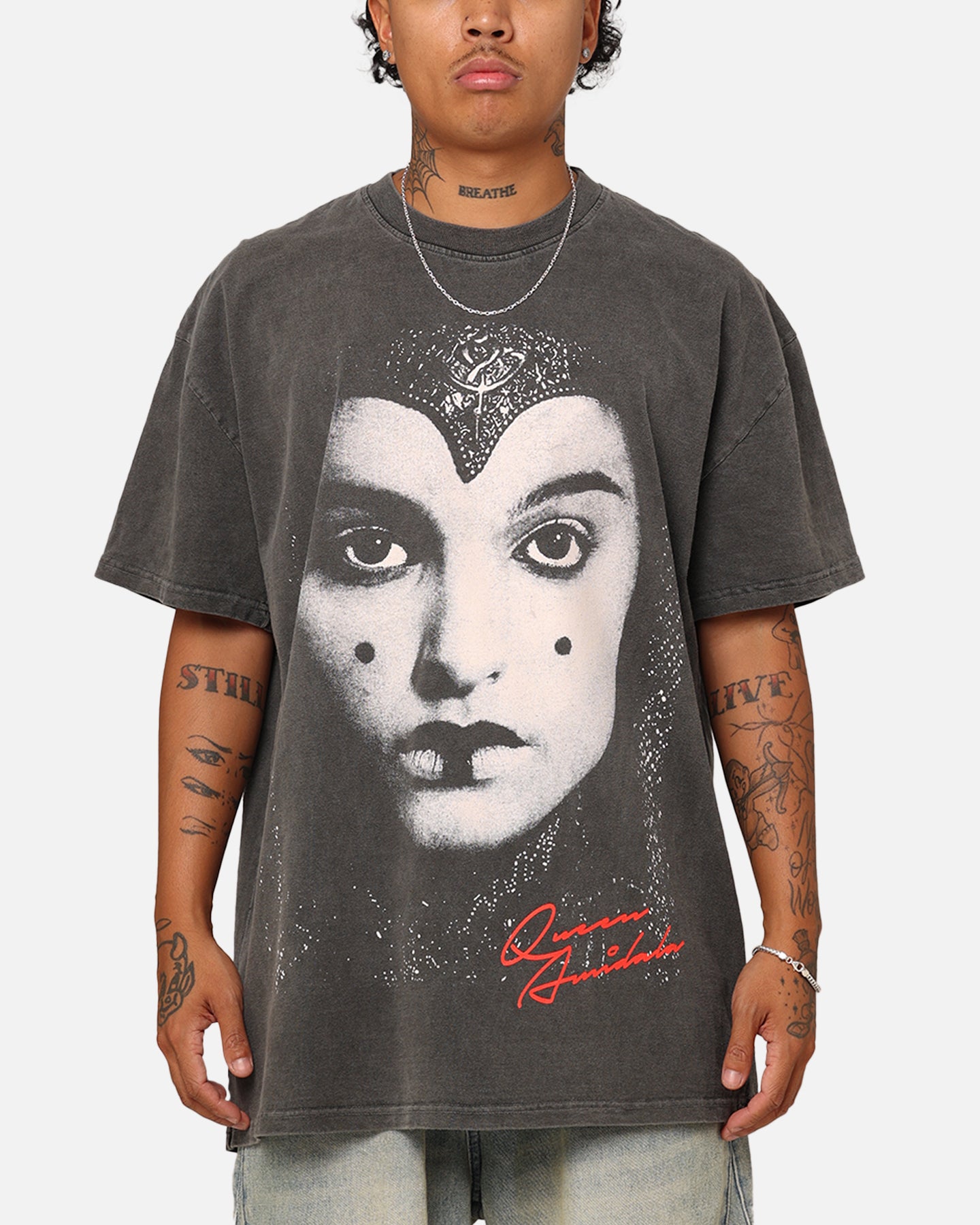 Image of Star Wars Queen Amidala Heavyweight T-Shirt Black Wash