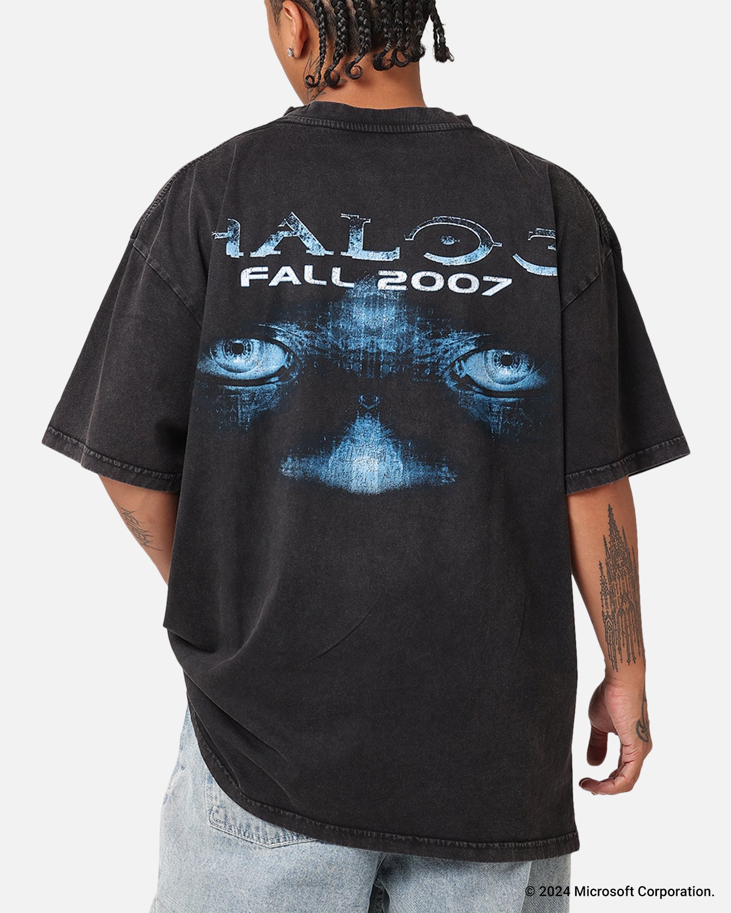 Image of Goat Crew X Halo Halo 3 Vintage T-Shirt Black Acidwash