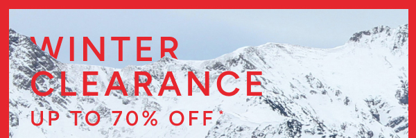 Winter clearance up to 70% off*