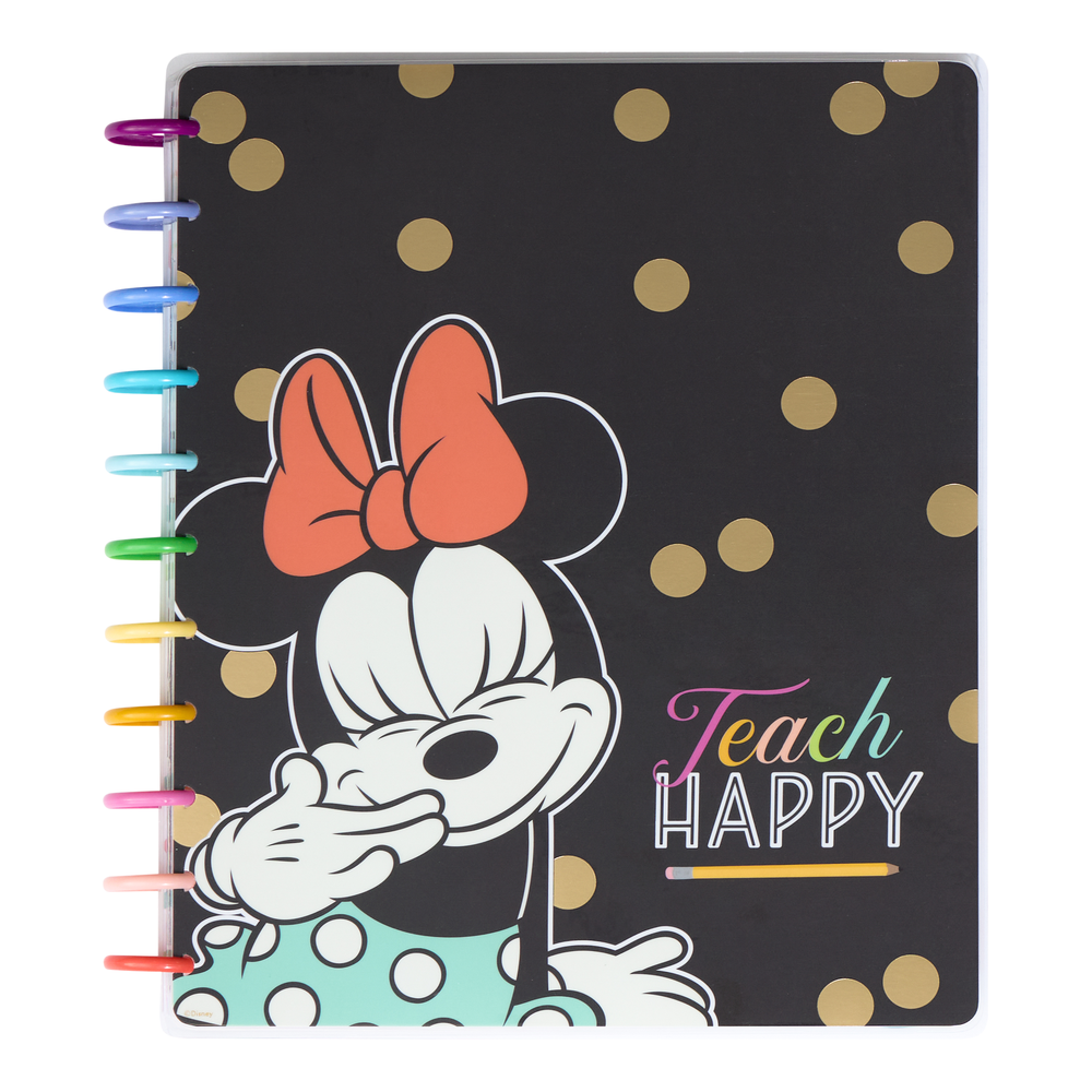 Image of 2024 Disney Minnie Mouse All Smiles Teacher Happy Planner - Big Teacher Layout - 12 Months