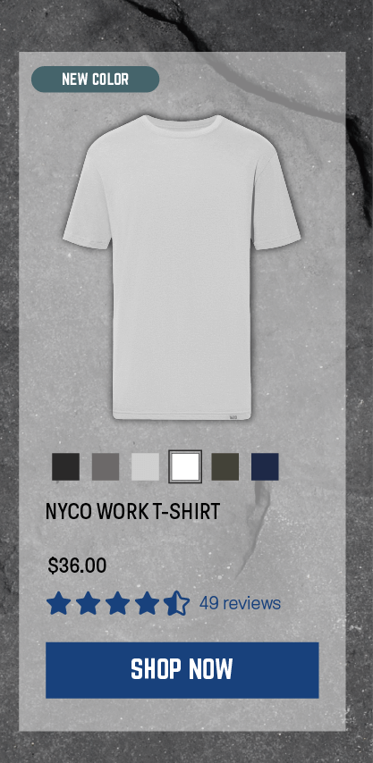 NYCO Work T Shirt in White