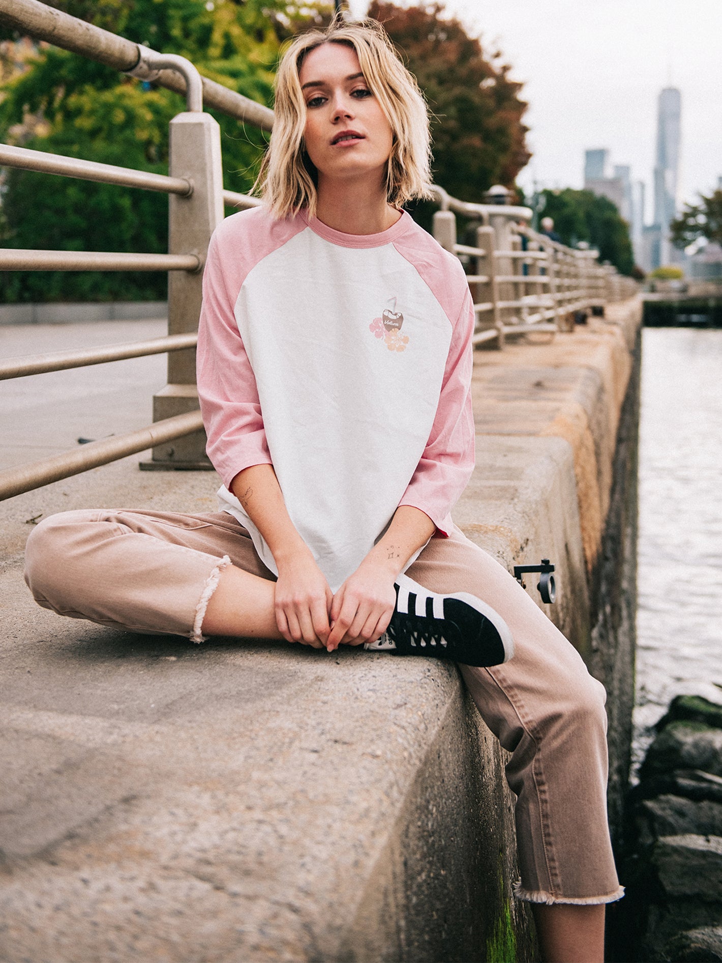 Image of Pitch It To Me Long Sleeve - Guava