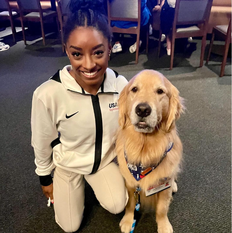 Beacon the Gymnastics Therapy Dog Is Cheering on Team USA From Afar