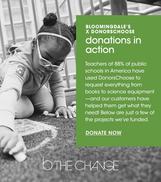 Bloomingdale's x DonorsChoose