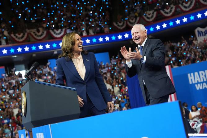 Tim Walz and Kamala Harris