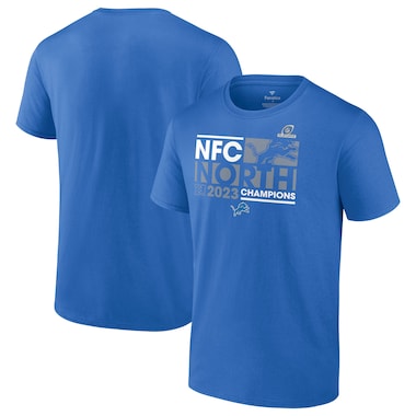  Fanatics Branded Blue  2023 NFC North Division Champions Conquer T-Shirt