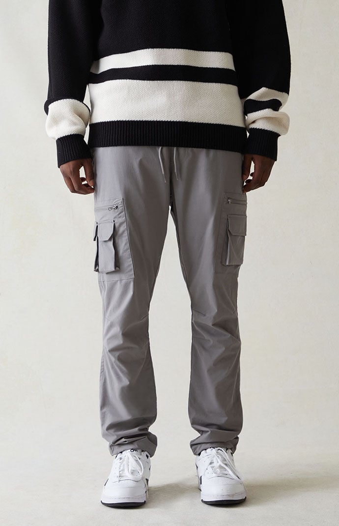 Image: Eco Stretch Gray Slim Cargo Pants