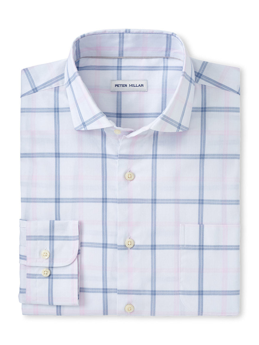 Image of Peter Millar Abbot Crown Lite Cotton-Stretch Sport Shirt in Palmer Pink