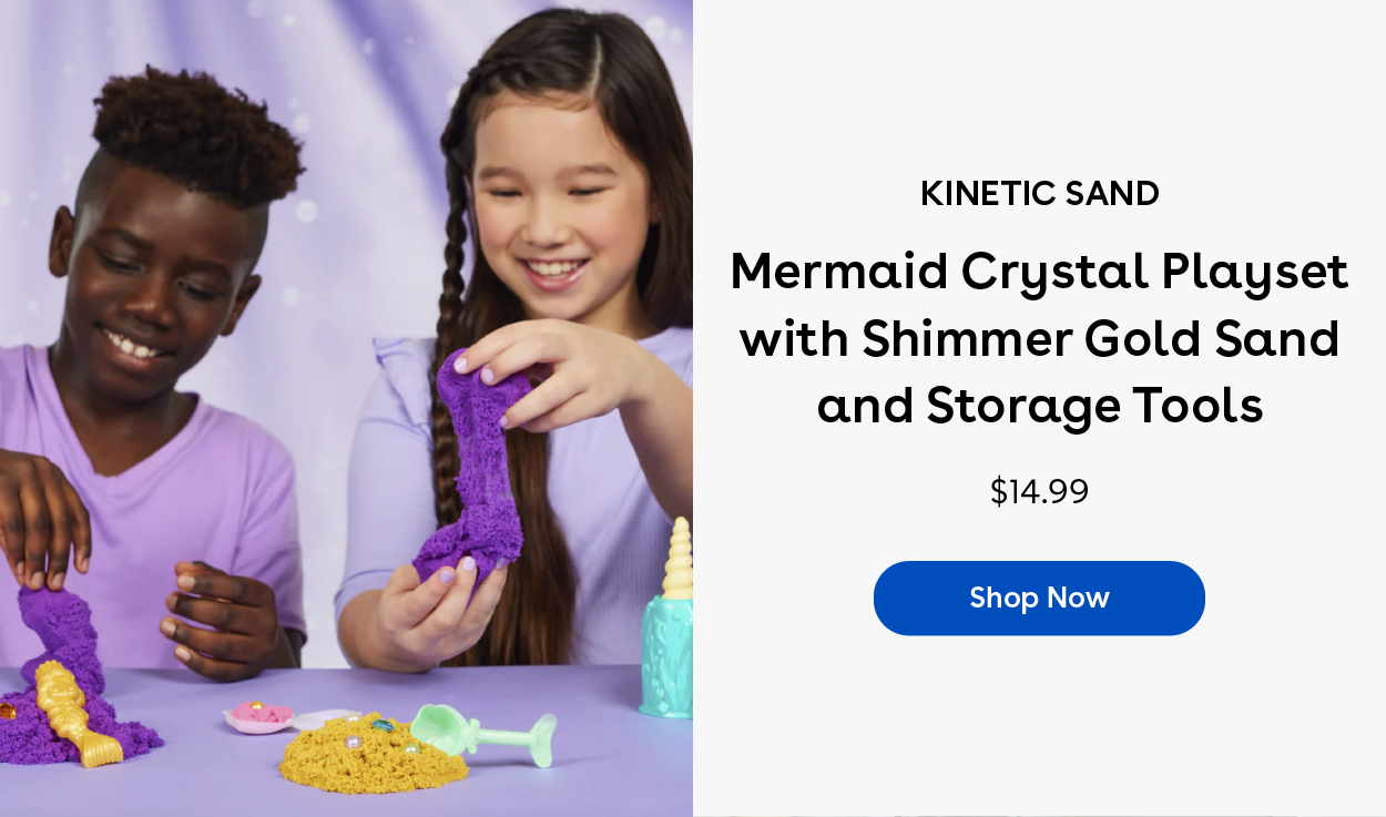 Kinetic Sand Mermaid Crystal Playset with Shimmer Gold Sand and Storage Tools $14.99 Shop Now