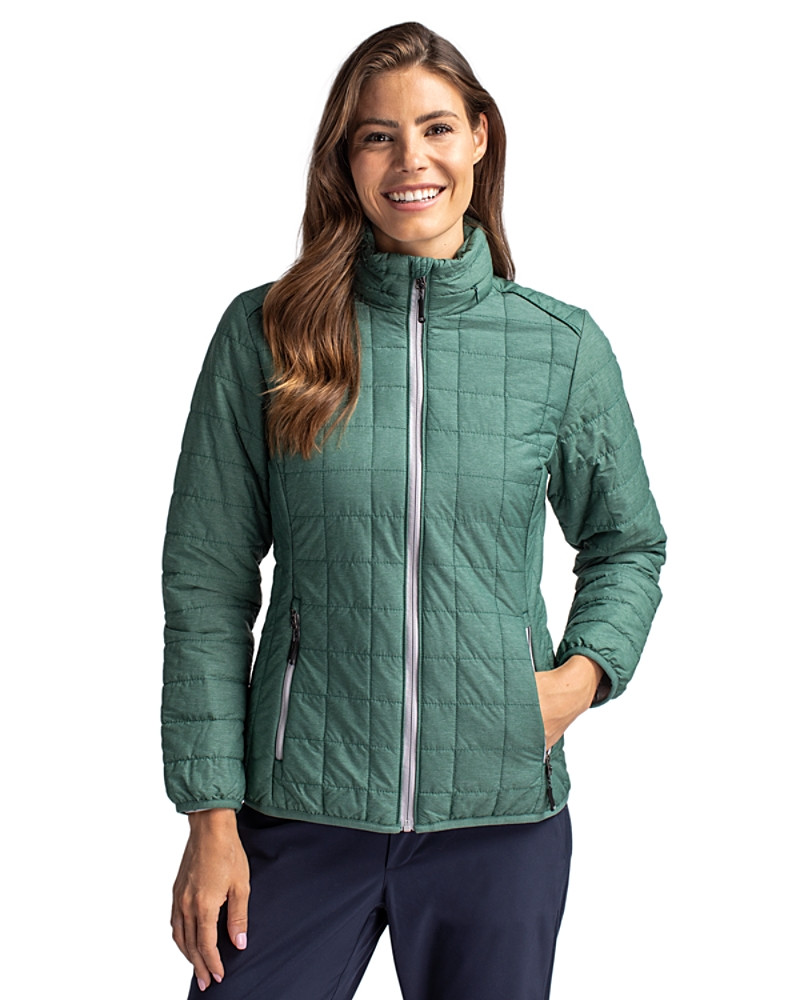 Image of Cutter & Buck Rainier PrimaLoft®  Womens Eco Insulated Full Zip Puffer Jacket