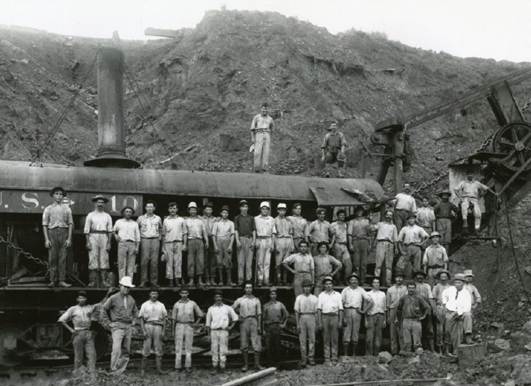 Historical Shovel with Workers