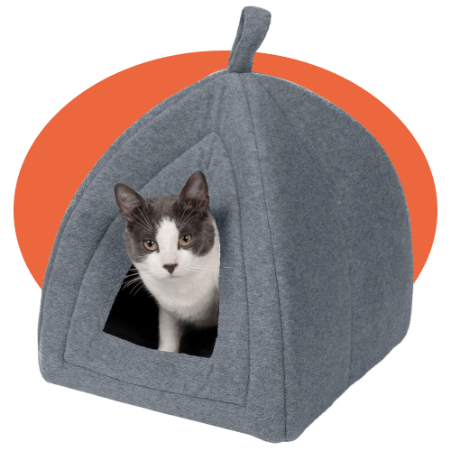 FurHaven Calming Fleece Covered Cat Bed