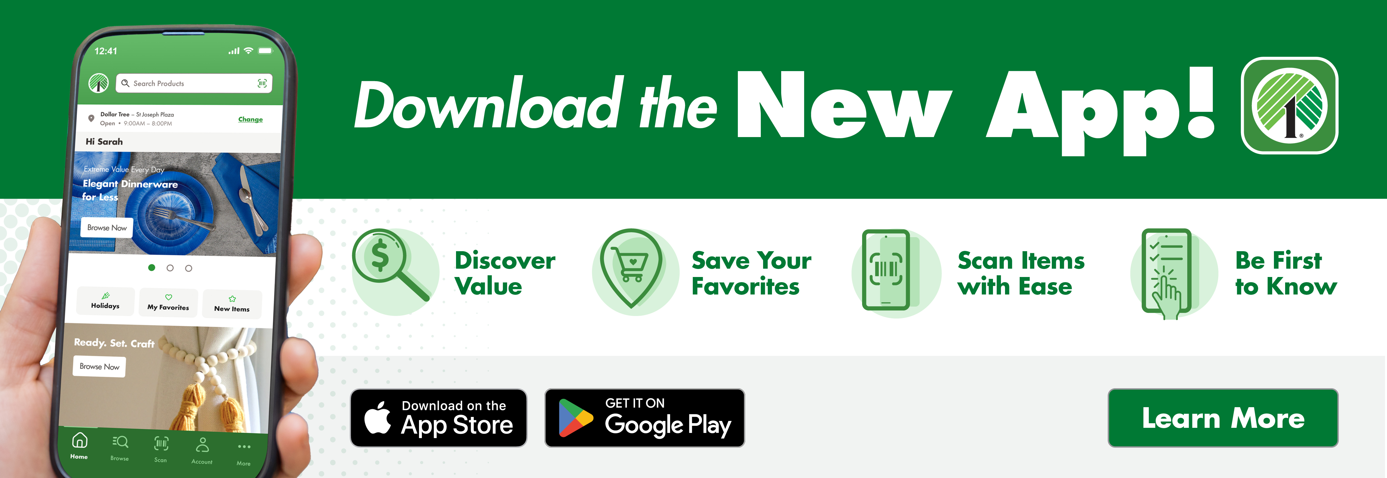 Download the new Dollar Tree app