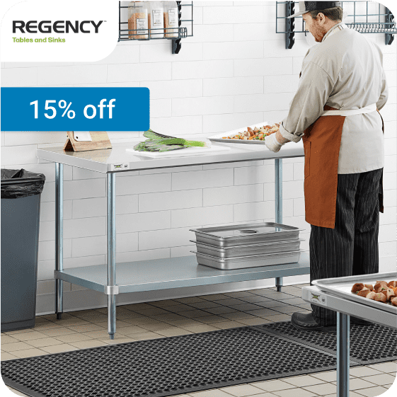 15% off Regency Tables & Sinks