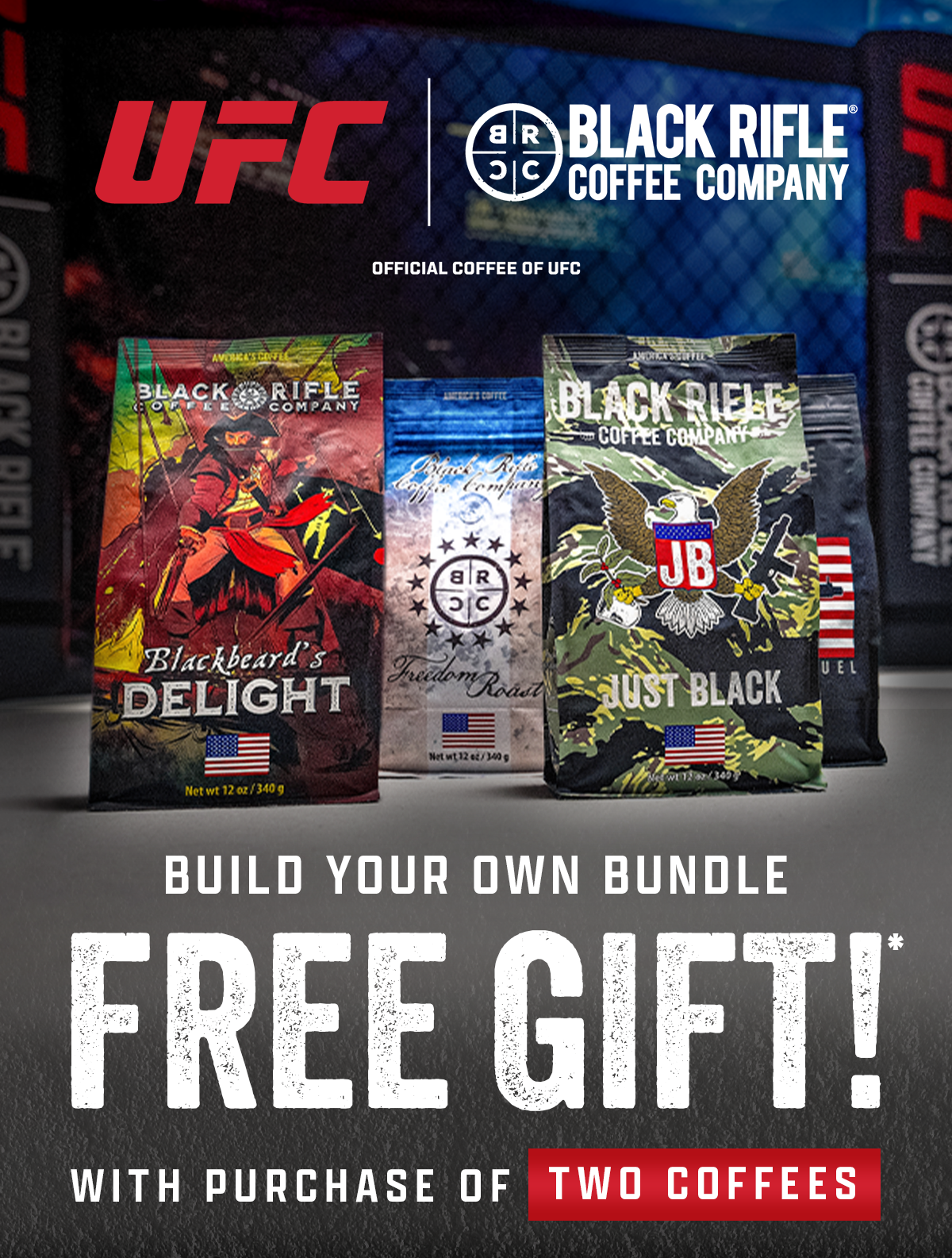 Build your own bundle! Free GIFT* with purchase of two coffees! 