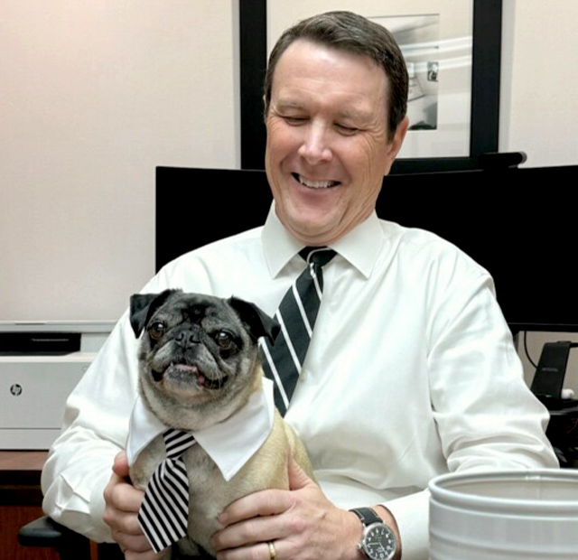 Pat Egan with his Dog Stella