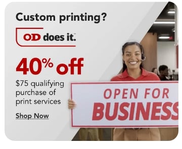 40% off $75 qualifying purchase of Print Services - 