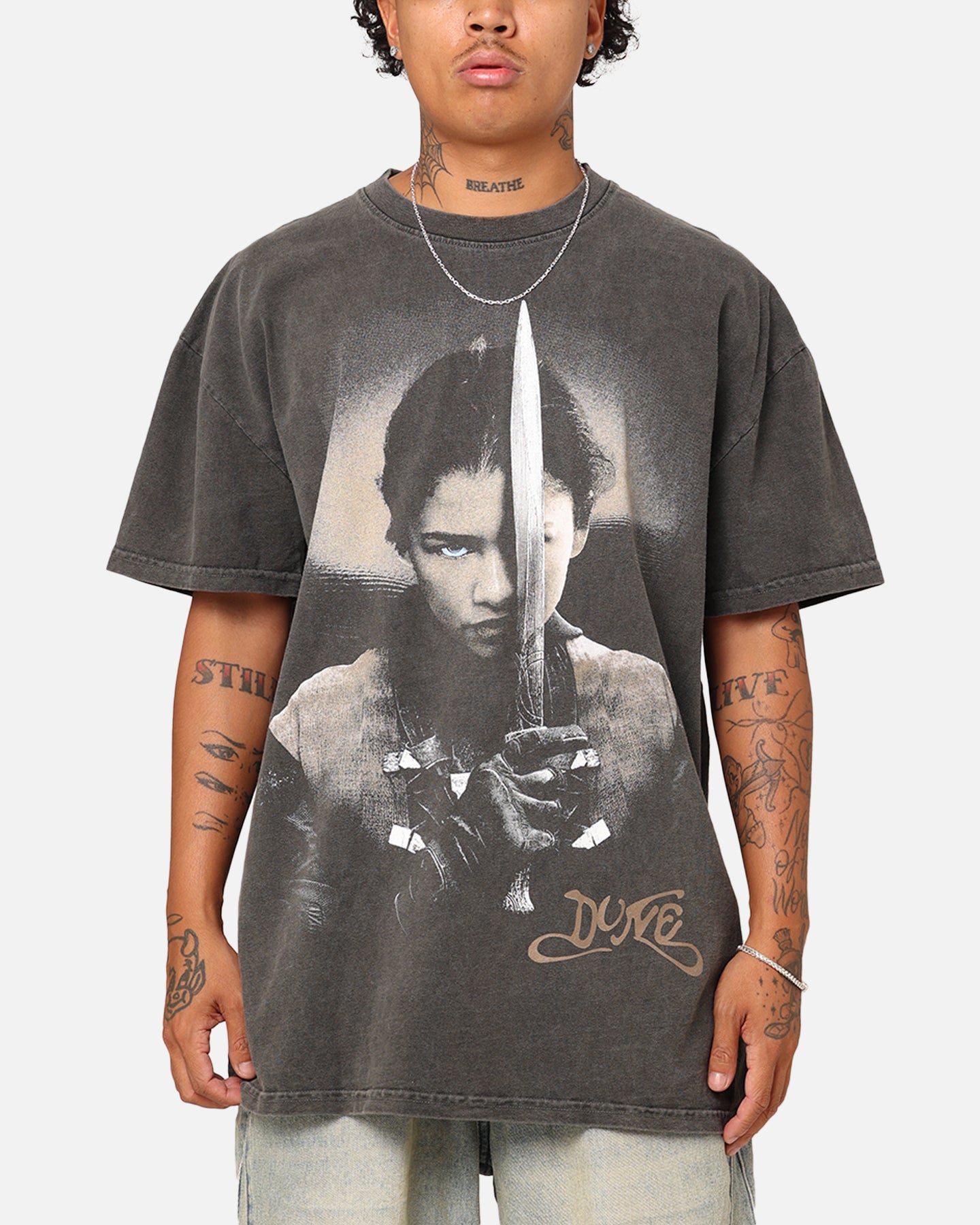 Image of Goat Crew X Dune Chani Heavyweight T-Shirt Black Wash