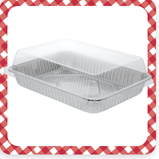 Utility foil pan with lid