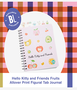 Hello Kitty and Friends Fruit Allover Print Figural Tab Journal