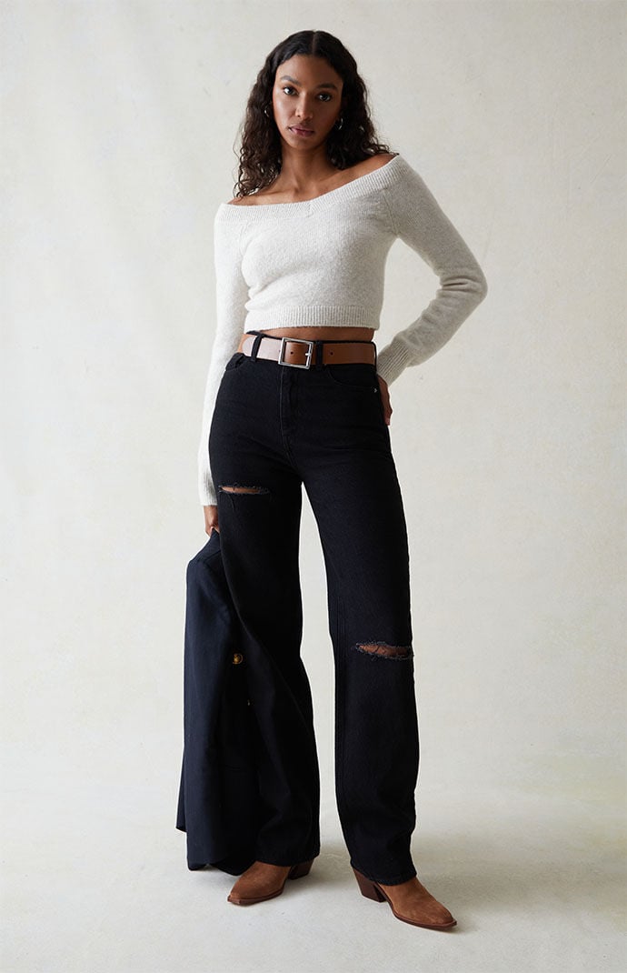 Image: Eco Black Ripped '90s Boyfriend Jeans