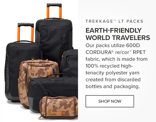 Trekkage™ LT Packs Earth-Friendly World Travelers Our packs utilize 600D CORDURA® re/cor™ RPET fabric, which is made from 100% recycled high-tenacity polyester yarn created from discarded bottles and packaging.