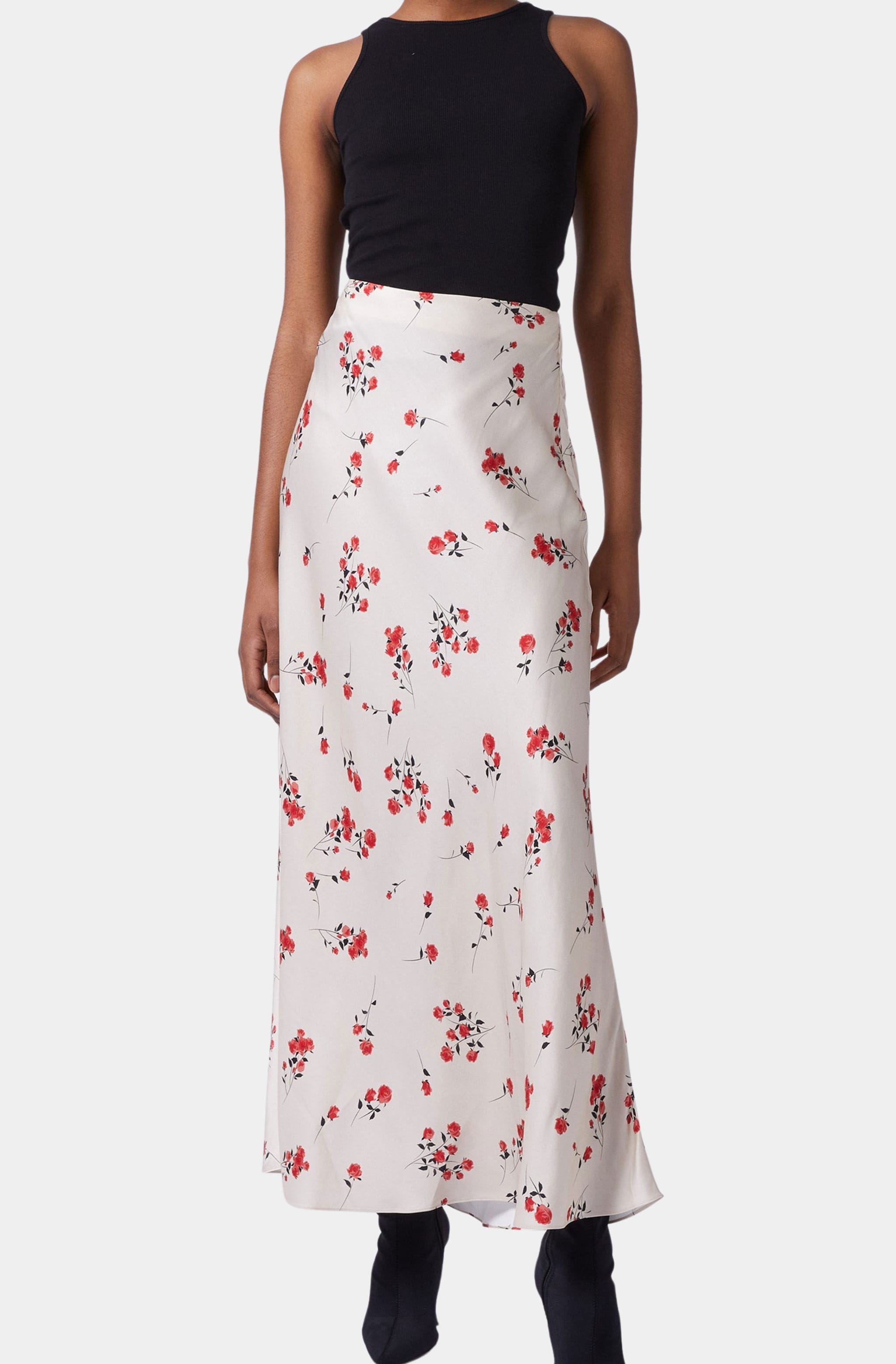 Image of Floramour Ennis Satin Long Skirt