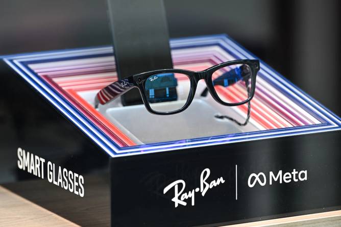 Ray-Ban Meta smart glasses on display