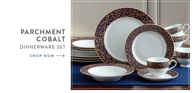 Shop Parchment Cobalt Dinnerware Set