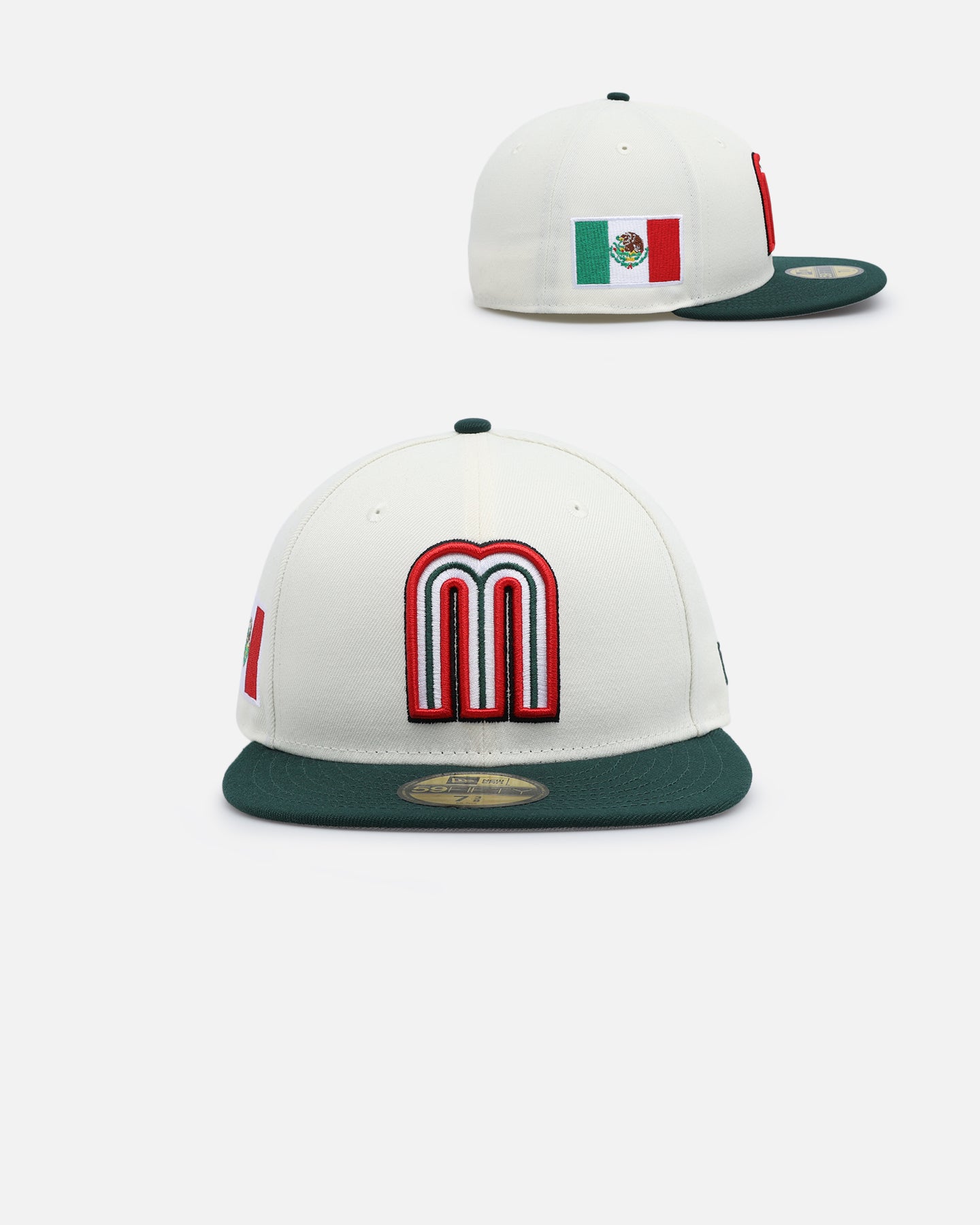 Image of New Era Mexico National Baseball Team 'World Baseball Classic Mexico' 59FIFTY Fitted Chrome/OTC