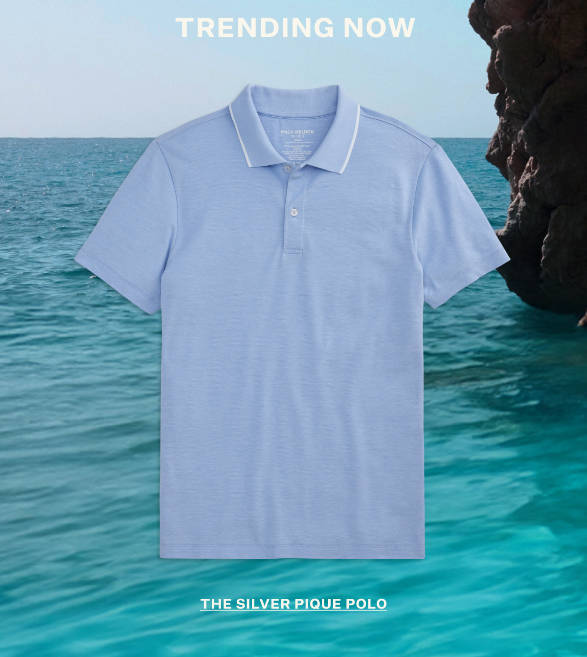 SILVER Pique Polo