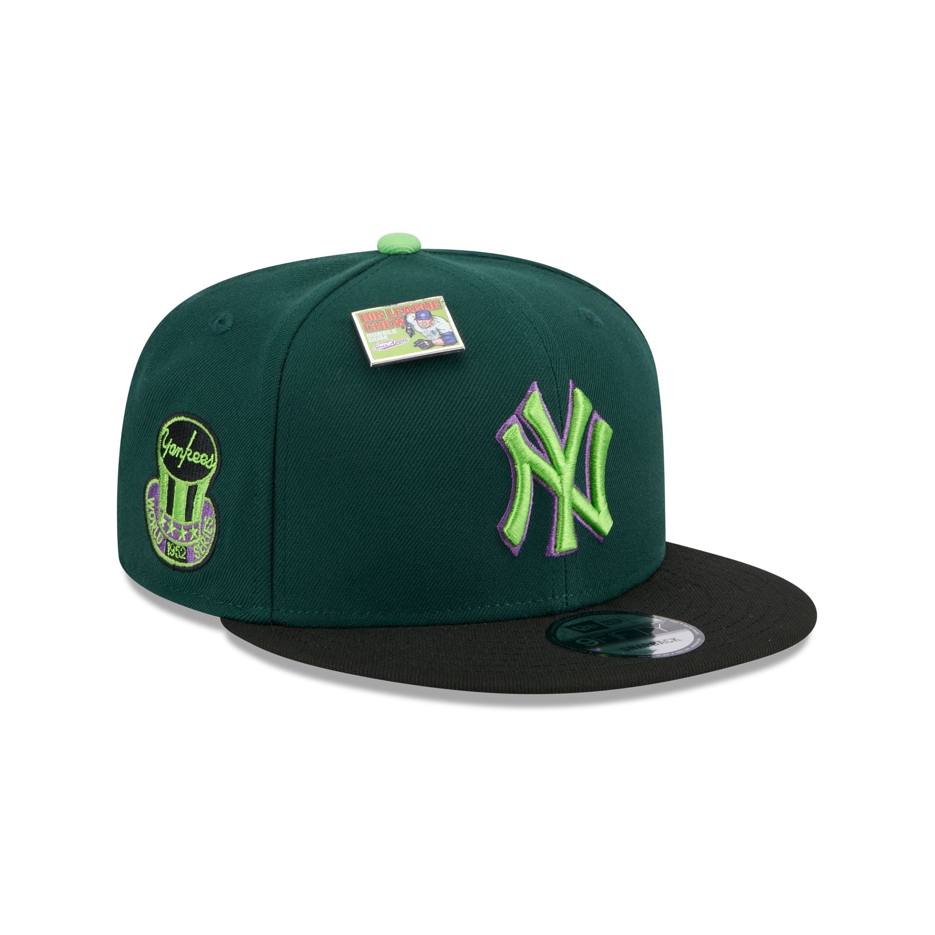 Image of Big League Chew X New York Yankees Sour Apple 9FIFTY Snapback Hat