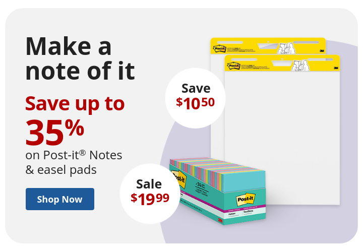 Save up to 35% on Post-it Notes & Easel Pads