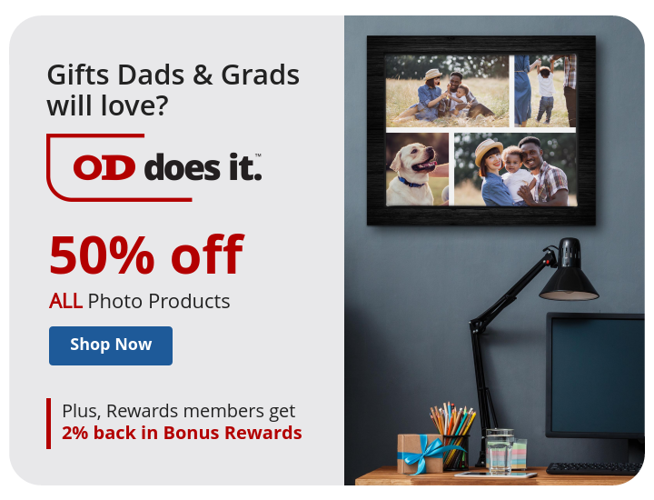 Gifts Dad & Grads will love? 50% off all photo Products