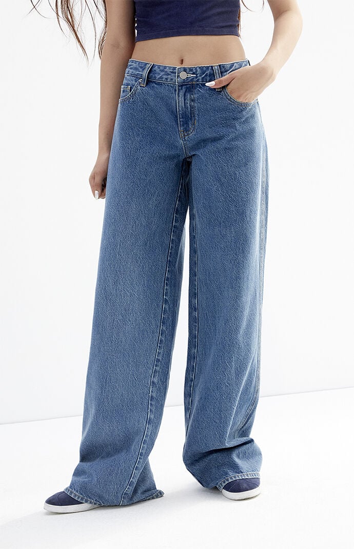 Image: Casey Medium Wash Low Rise Baggy Jeans