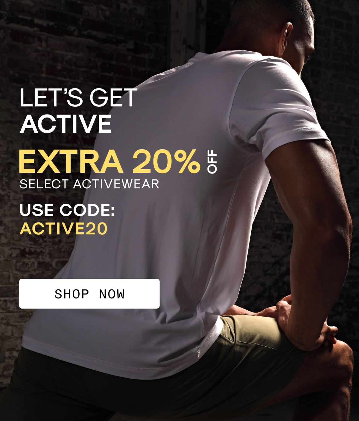 20% off select activewear