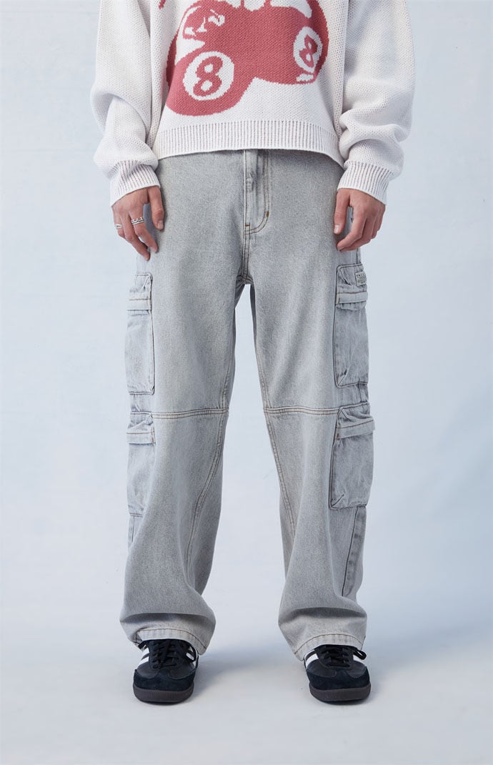 Image: Eco Gray Baggy Cargo Jeans