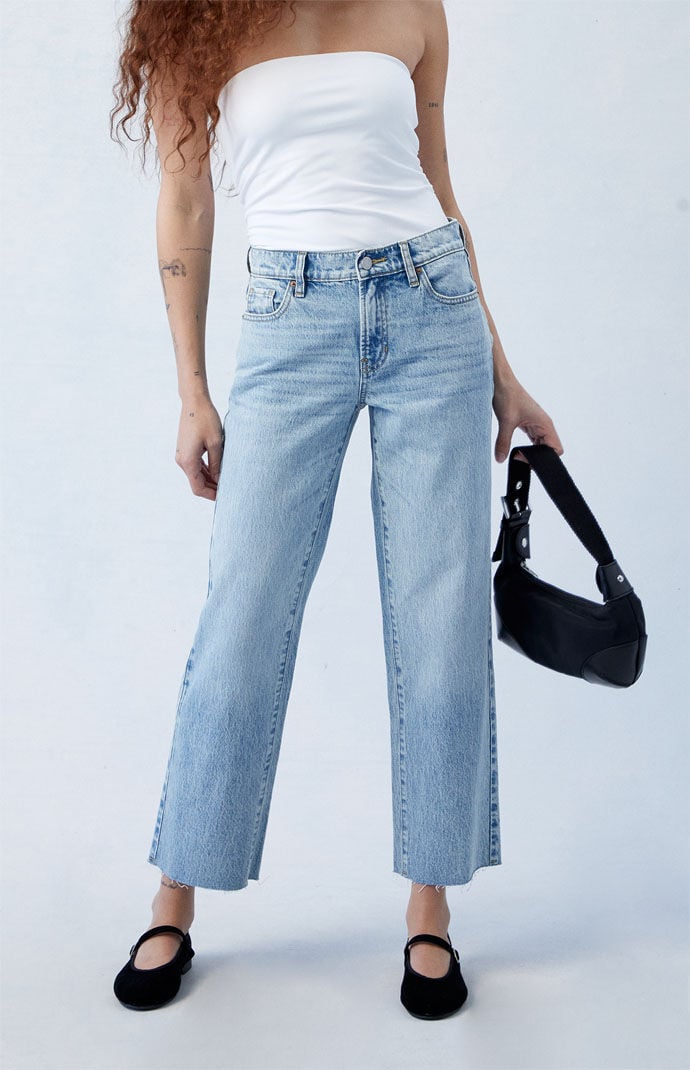 Image: Eco Stretch Medium Blue '90s Straight Leg Jeans