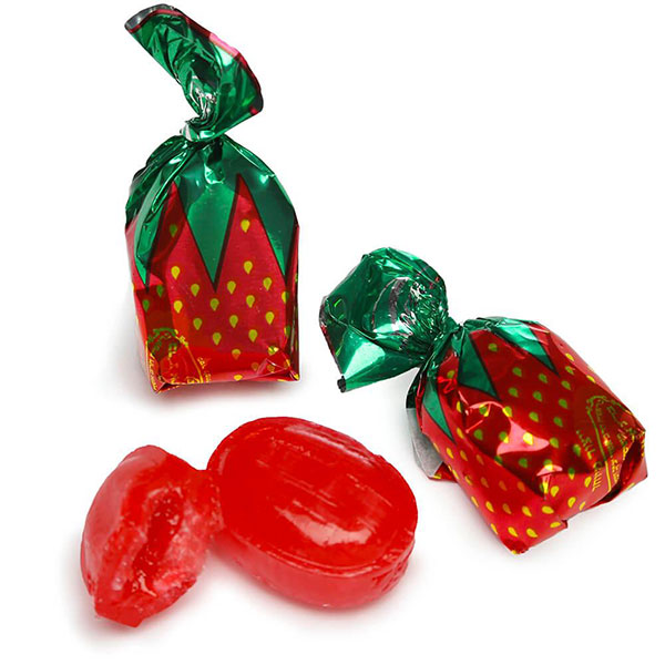 128138 - Arcor Strawberry Bon Bons Hard Candy: 1LB Bag