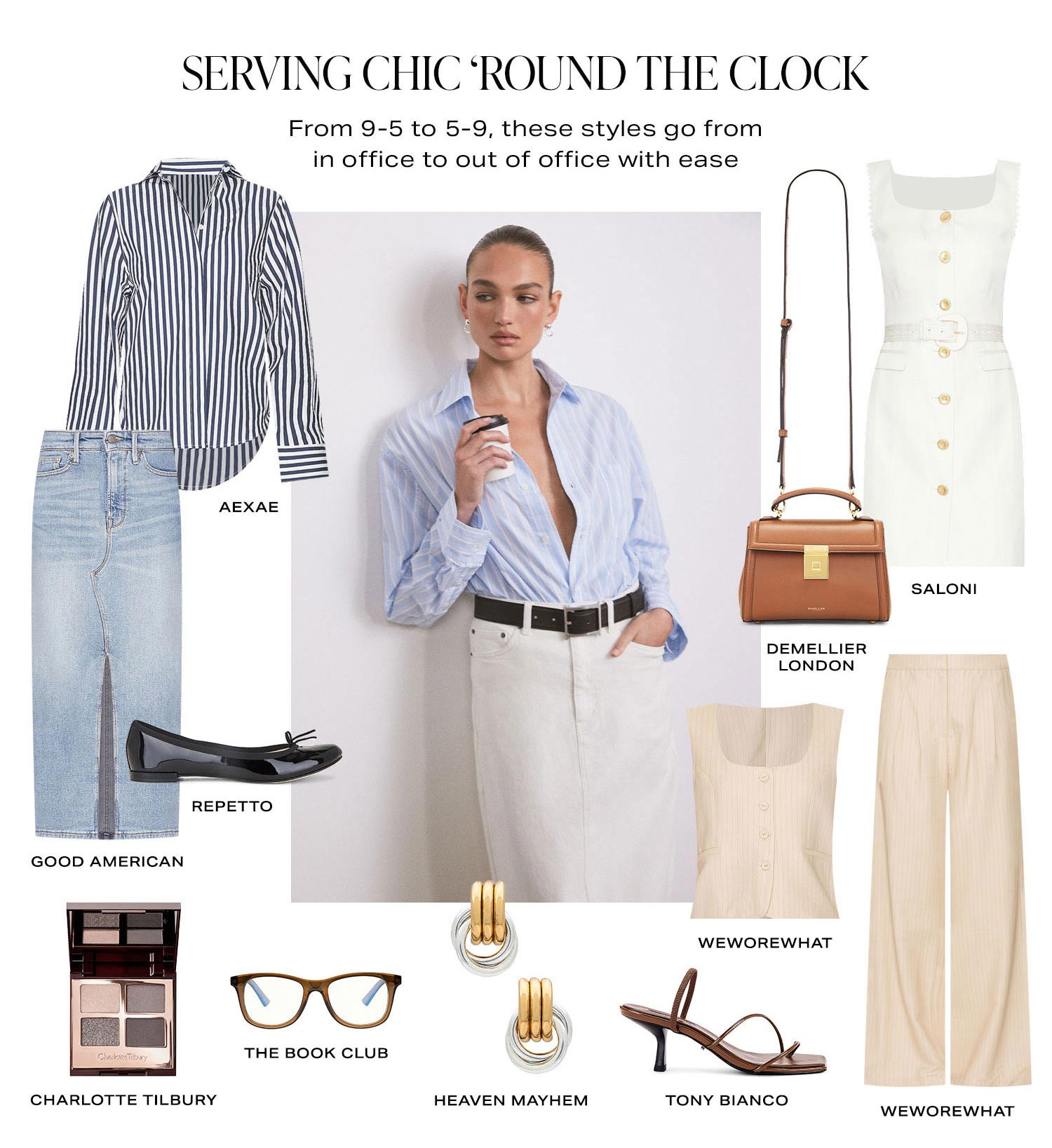 Serving Chic ‘Round the Clock. From 9-5 to 5-9, these styles go from in office to out of office with ease. Product Assortment.