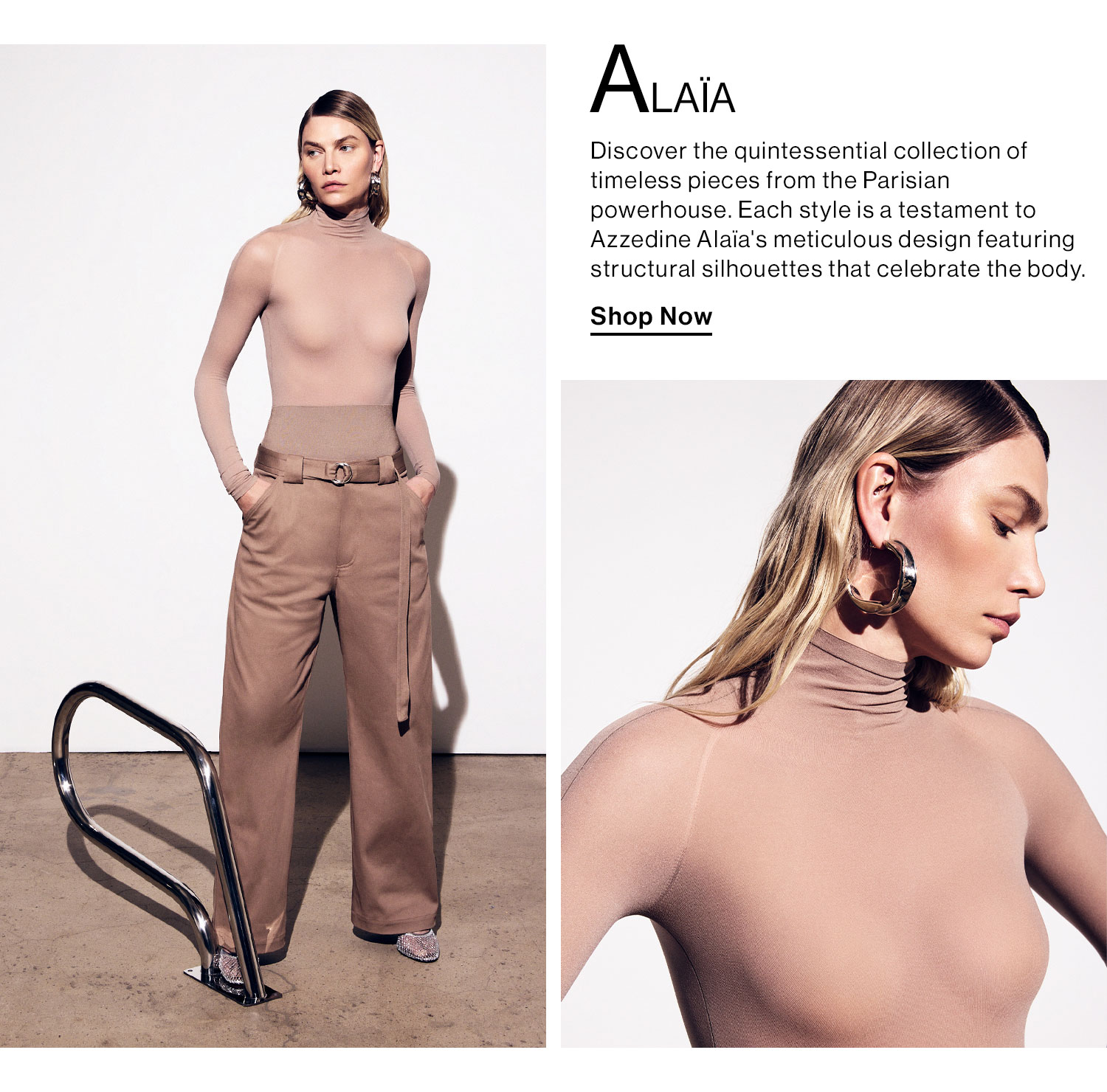 ALAÏA. Discover the quintessential collection of timeless pieces from the Parisian powerhouse. Each style is a testament to Azzedine Alaïa's meticulous design featuring structural silhouettes that celebrate the body. Shop Now