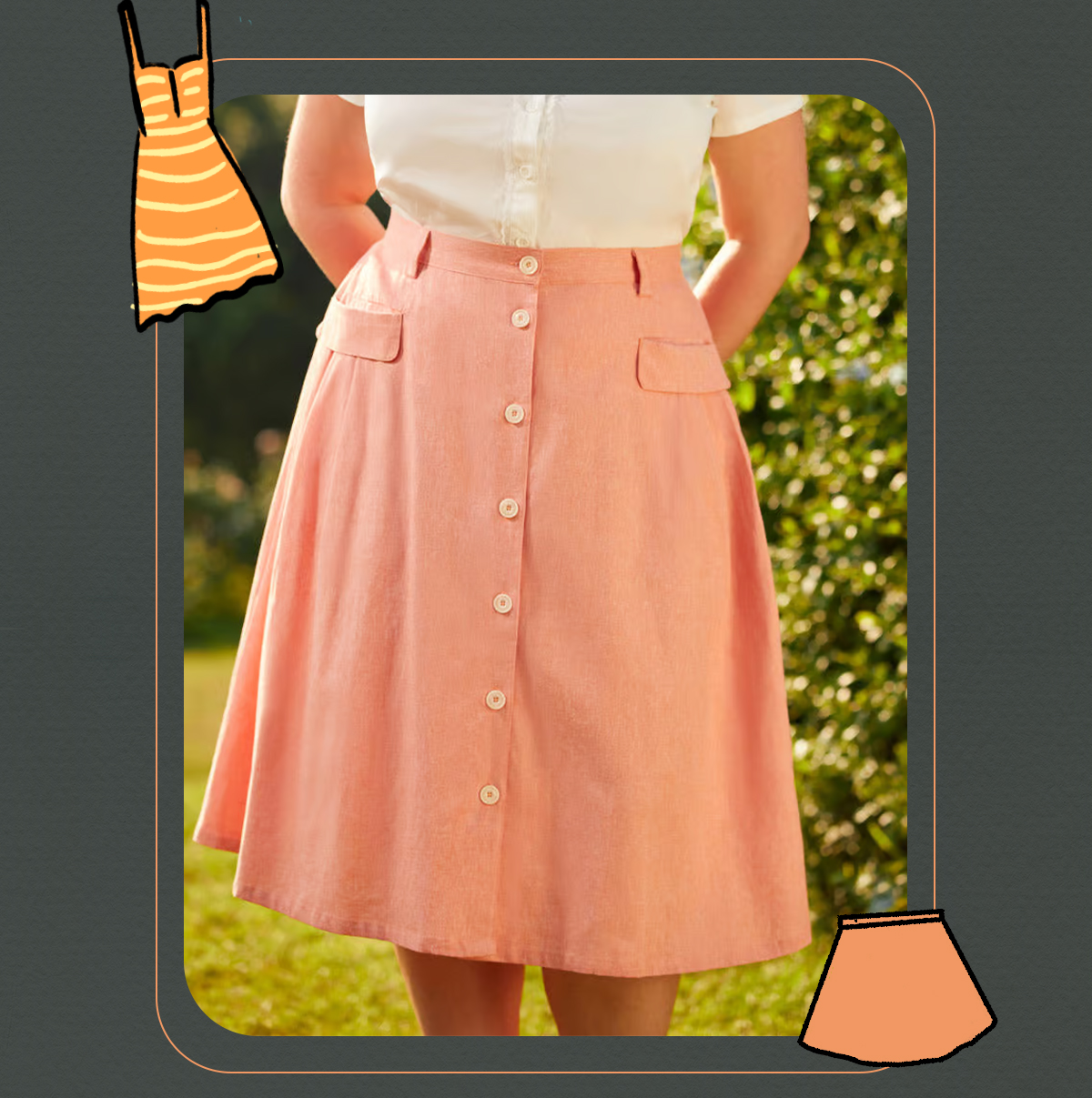 Effortless Feature A-Line Skirt