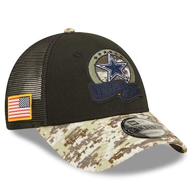  New Era Black/Camo  2022 Salute To Service 9FORTY Snapback Trucker Hat