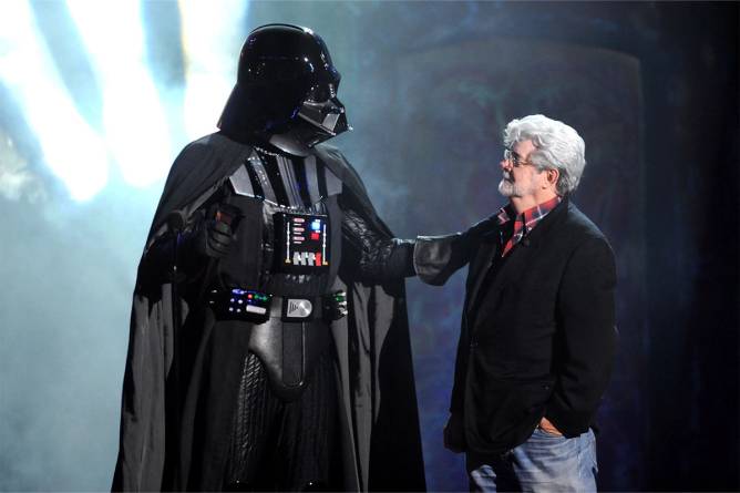 George Lucas and Darth Vader