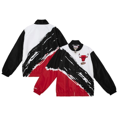  Mitchell & Ness  White  Paintbrush Full-Zip Windbreaker Jacket