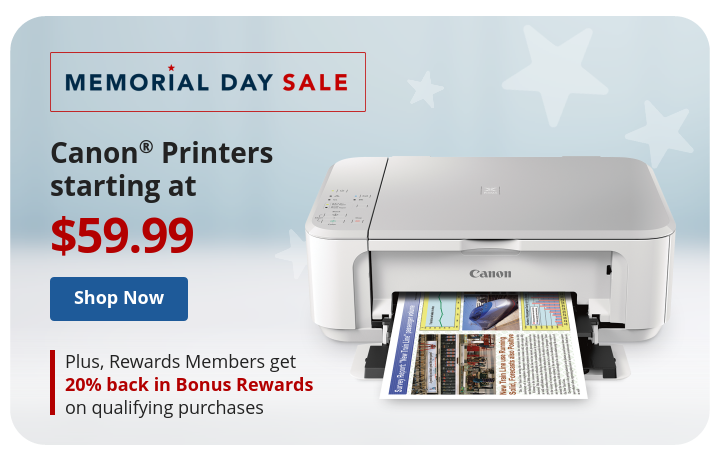 Canon Printers starting at $59.99