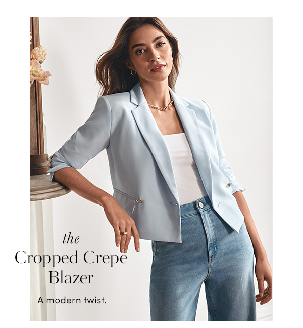 The cropped crepe blazer