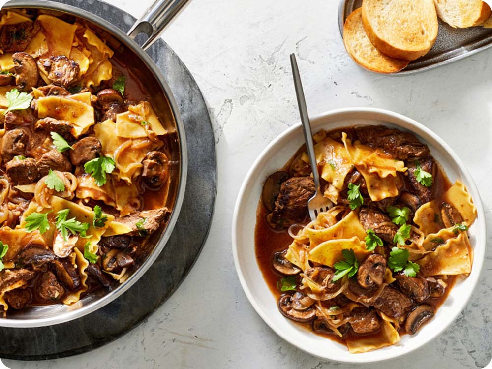 Rustic Beef & Mushroom Pasta