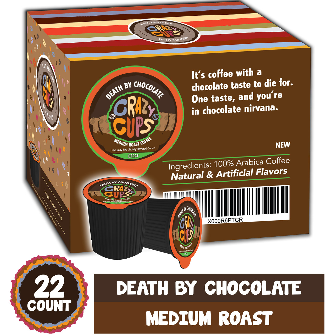 Image of Decaf Death by Chocolate Flavored Coffee Pods