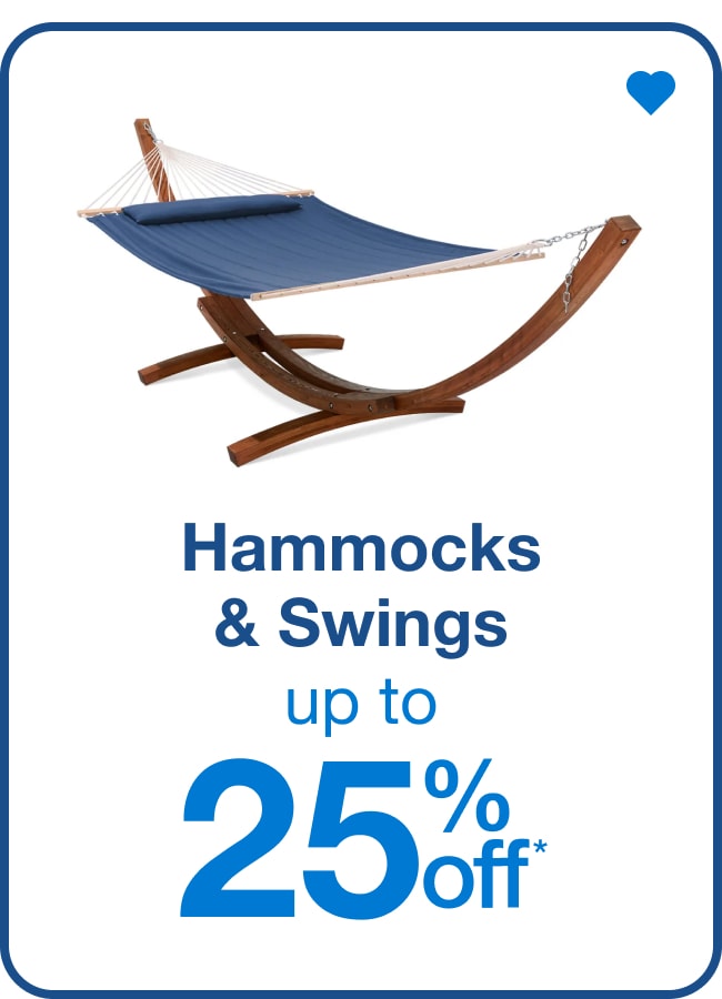 Hammocks & Swings up to 25% Off* â€” Shop Now!